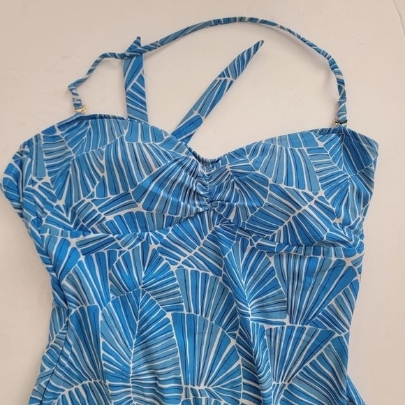 Vineyard Vines blue tropical print padded swimsuit S/P - Picture 2 of 8